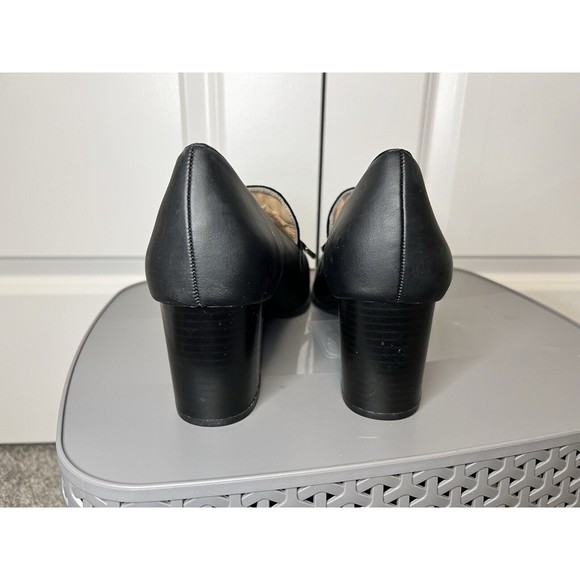Womens Journee Collection Crawford Black Loafer Cushioned Chunky Heel Size 12 - Picture 7 of 13